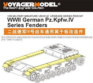 Garde-boues Voyager Model PE35187 pour chars allemands Pz.Kpfw.IV de la Seconde Guerre mondiale (pour la série DRAGON 60xx) à l&amp;#39;échelle 1/35