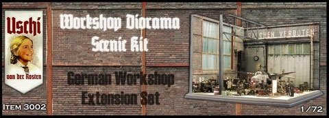 Uschi van der Rosten 3002 Scenic Display Kit d'extension d'atelier allemand 1/72