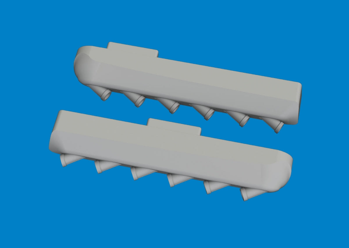 Eduard 672412 P-51 exhaust stacks w/ fairing PRINT TAMIYA 1/72 – immagine 3