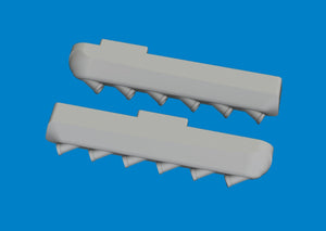 Eduard 672412 P-51 exhaust stacks w/ fairing PRINT TAMIYA 1/72 – immagine 3