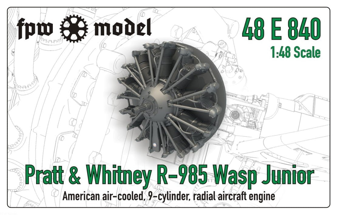 FPW Model 48E840 Pratt & Whitney R-985 Wasp Junior (fix) 1/48