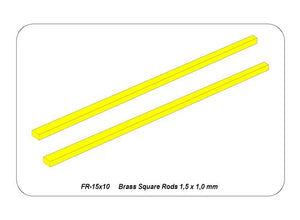 Aber FR15x10 Prostokątne pręty mosiężne 1,5x1,0 mm długość 245mm x 2 / Brass flat rods 1,5x1,0 mm length 245mm x2 pcs. – imagen 5