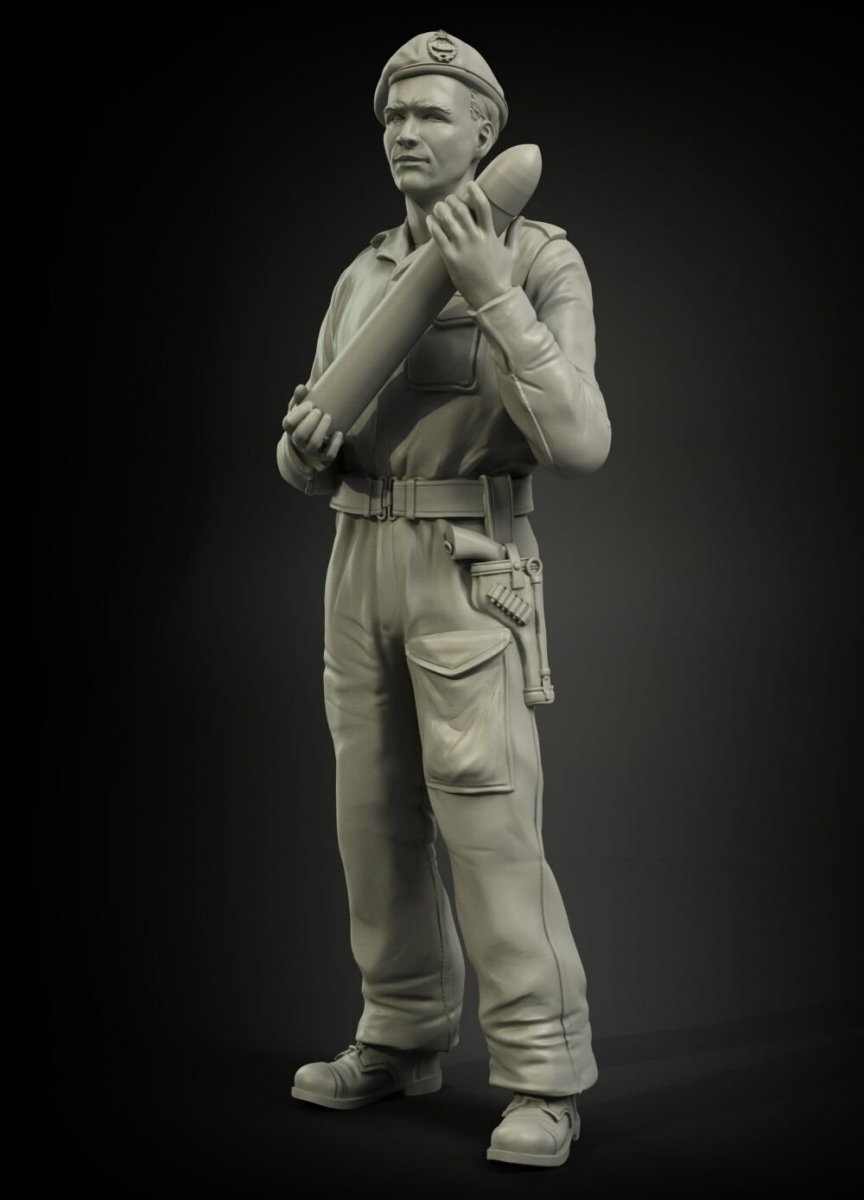 Panzer Art FI35-051 British RAC North Africa loading 75mm ammo soldier No.1 1/35 – immagine 3