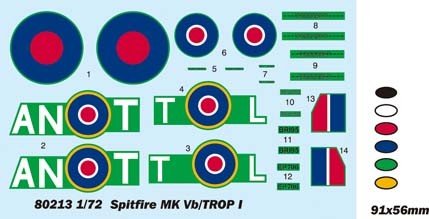 Hobby Boss 80213 Spitfire MK.Vb TROP 1/72 – imagen 4