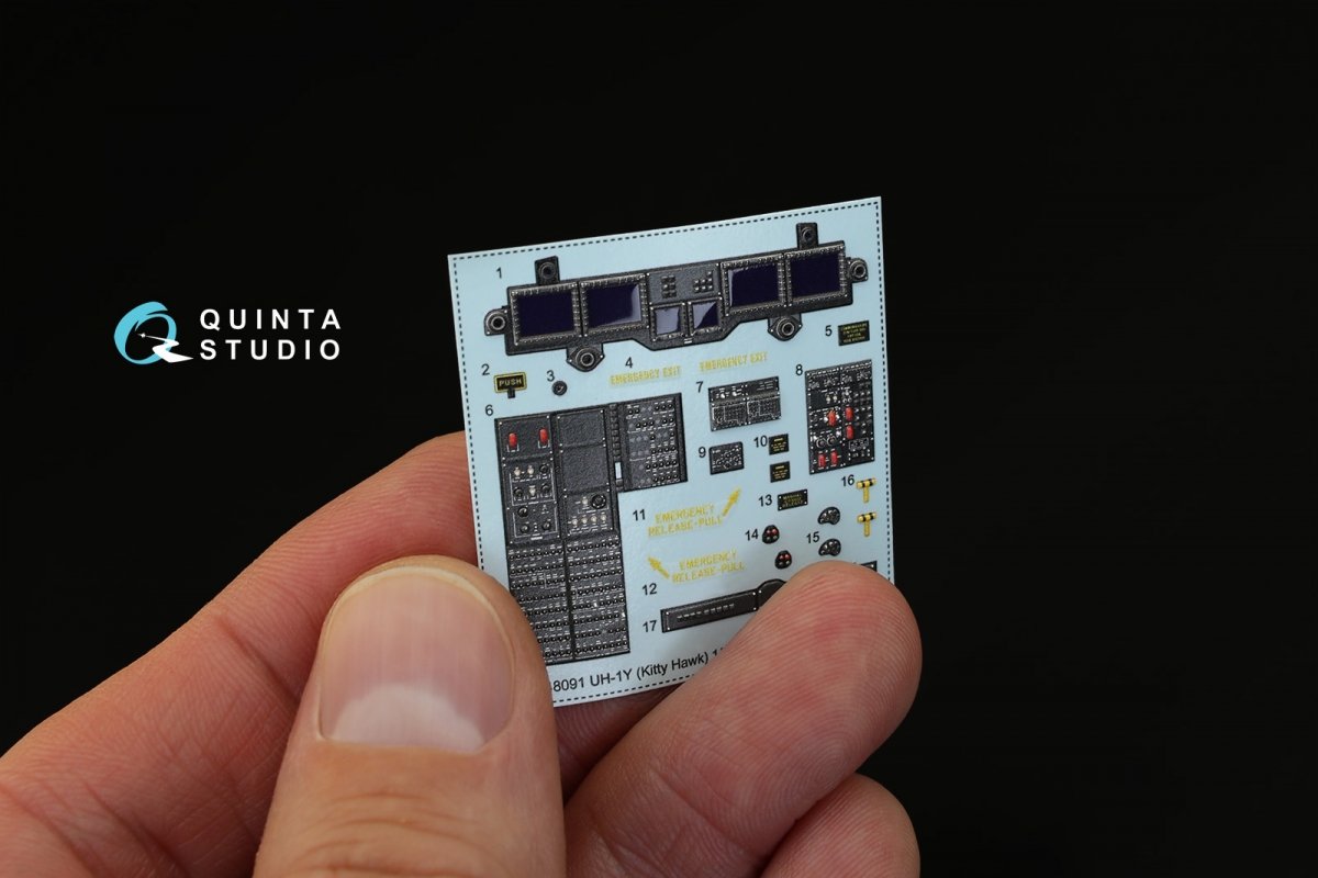 Quinta Studio QD48091 UH-1Y Venom 3D-Printed &amp;amp; coloured Interior on decal paper (for Kitty Hawk kit) 1/48 – Bild 4
