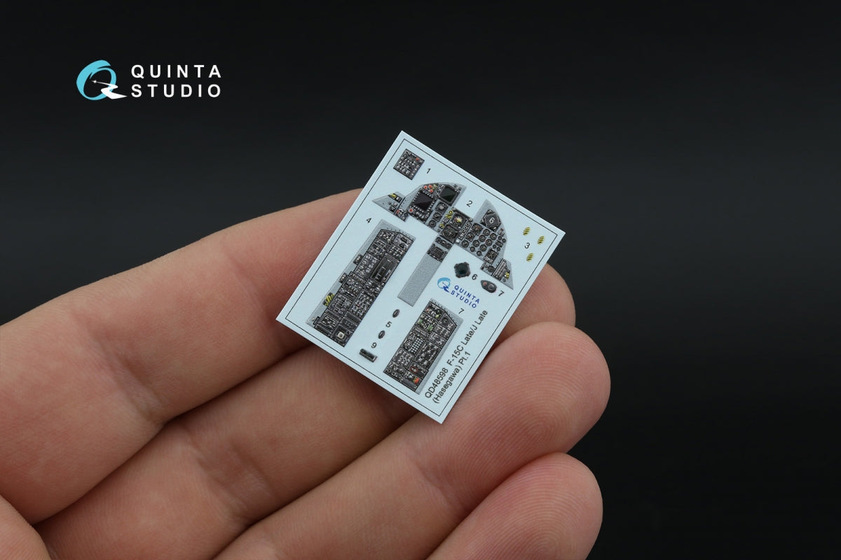 Intérieur imprimé en 3D et coloré sur papier décalcomanie (Hasegawa) Quinta Studio QD48598 F-15A/F-15C Early/F-15J Early (Hasegawa) 1/48 – image 12