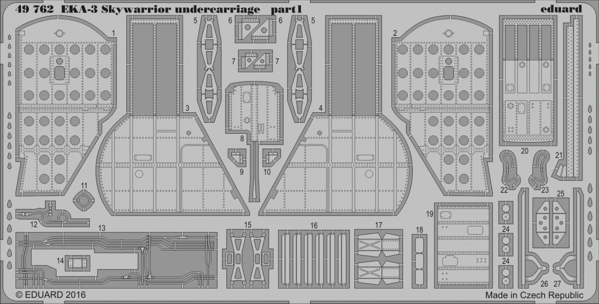 Eduard 49762 EKA-3 Skywarrior undercarriage TRUMPETER 1/48 – imagen 2