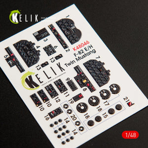 KELIK K48046 F-82 E/H TWIN MUSTANG INTERIOR 3D DECALS FOR MODELSVIT 1/48 – imagen 2