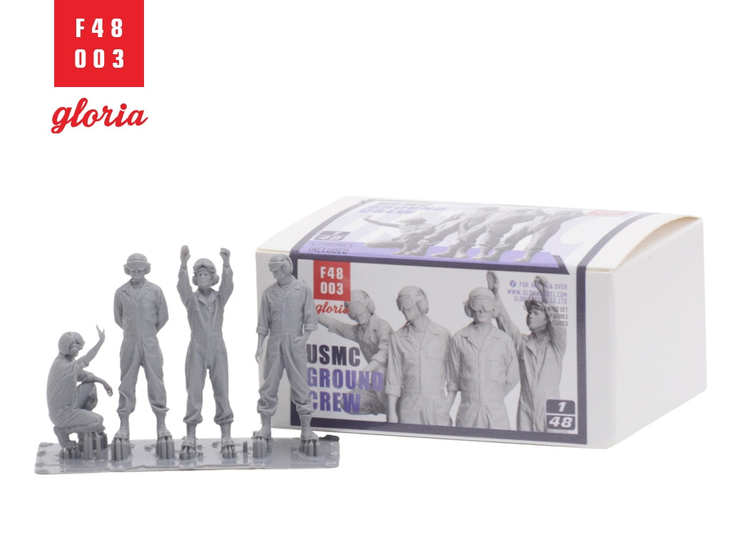Gloria F48003 USMC Ground Crew 4 x 3D Printed figures 1/48 – imagen 4