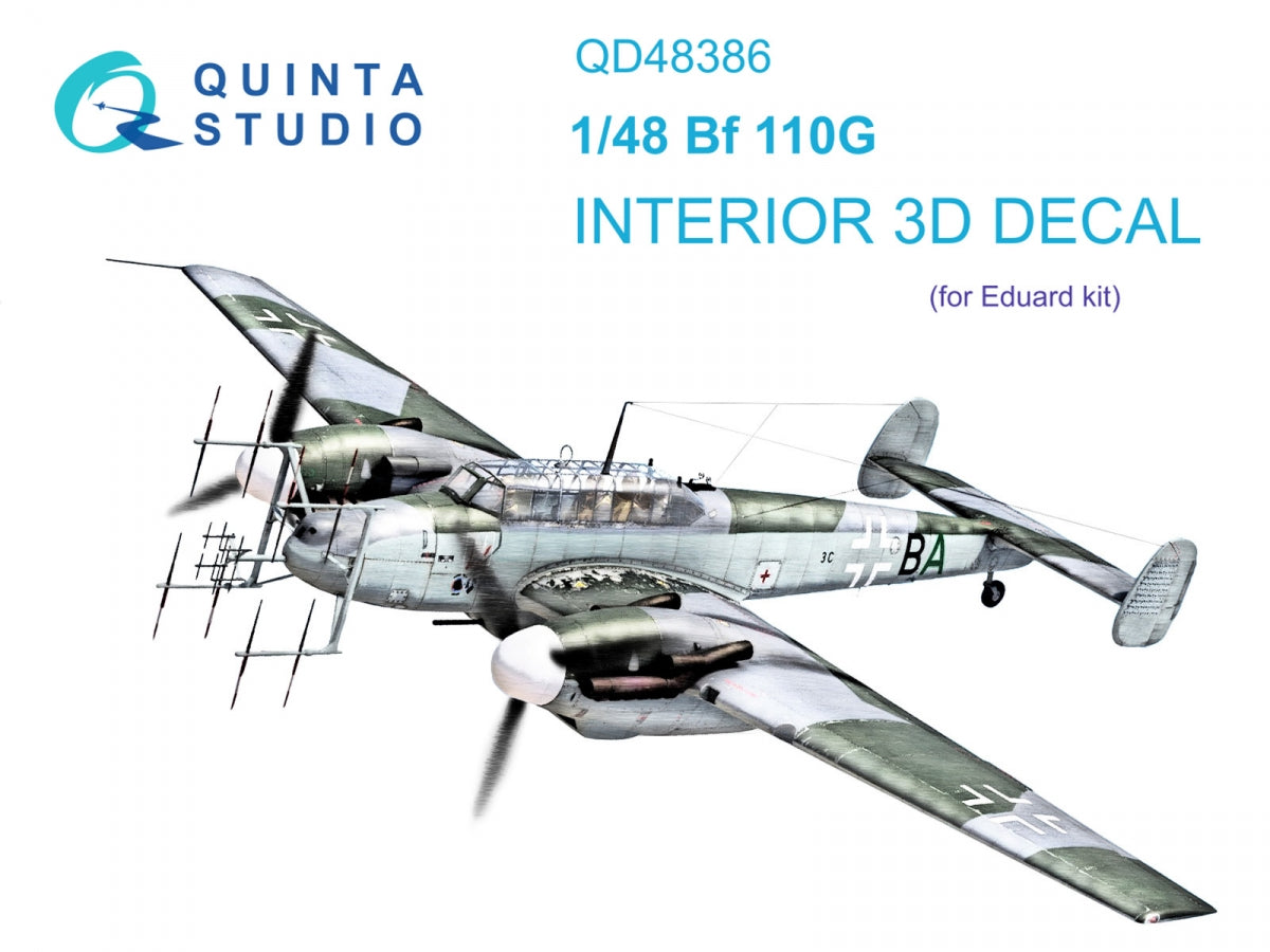 Quinta Studio QD48386 BF 110G 3D-Printed &amp; colored Interior on decal paper (Eduard) 1/48