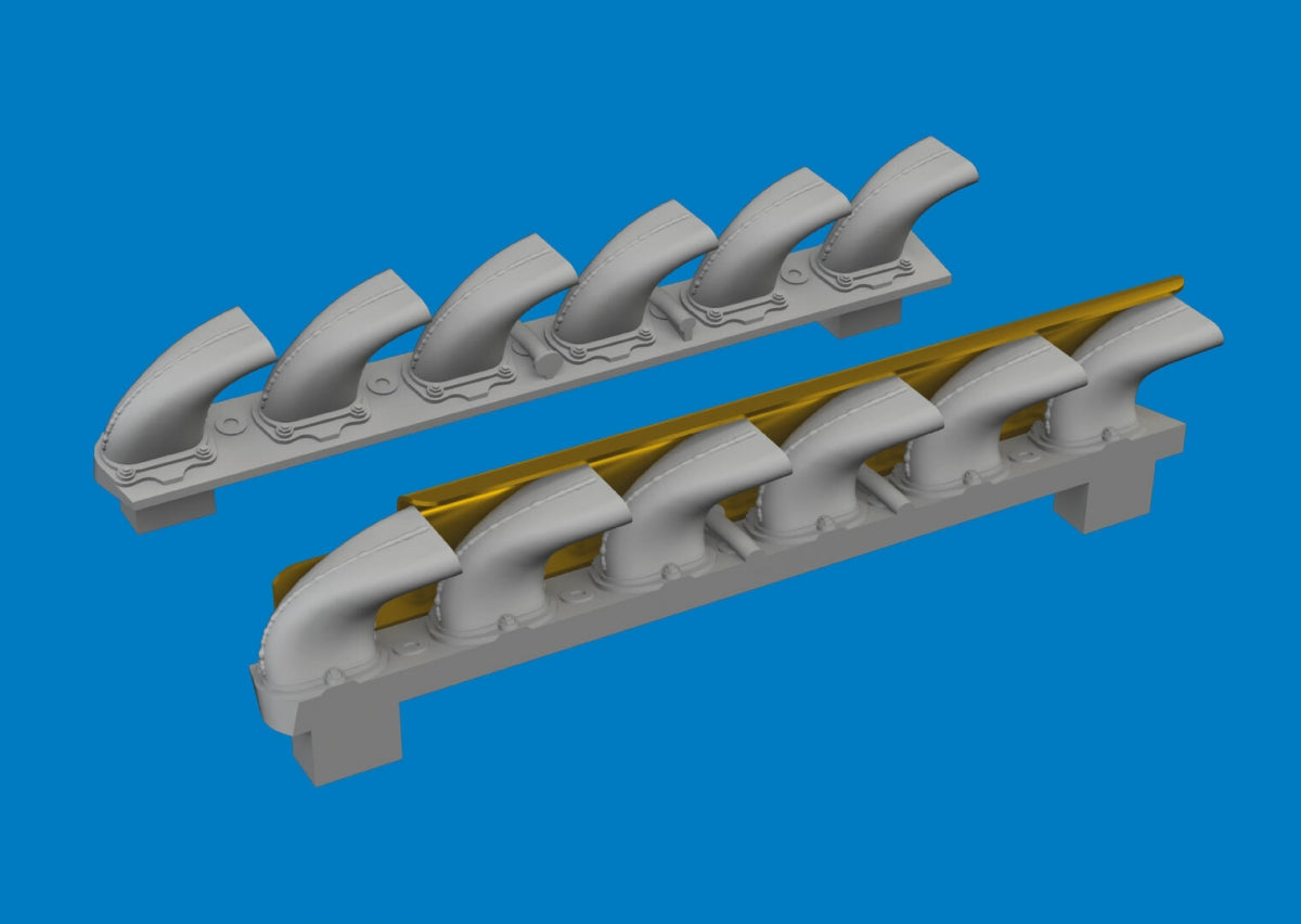 Eduard 672406 Bf 109G-6 Échappements (IMPRESSION) Tamiya 1/72