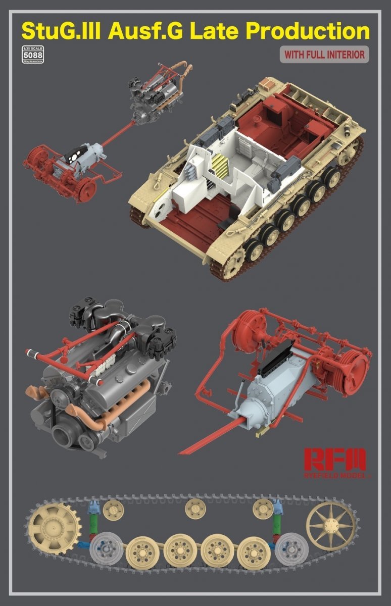 Rye Field Model 5088 StuG.III Ausf.G Late Production with full interior 1/35 – imagen 3