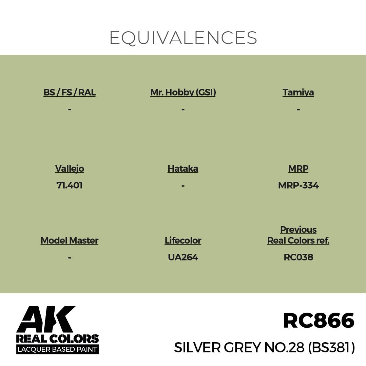 AK Interactive RC866 Gris argent n° 28 (BS381) 17 ml – image 3