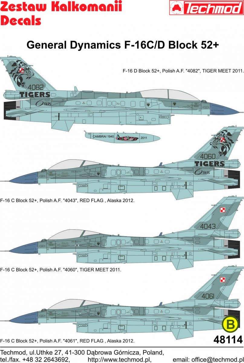 Techmod 48114 F-16C/D 1/48 – zdjęcie 2