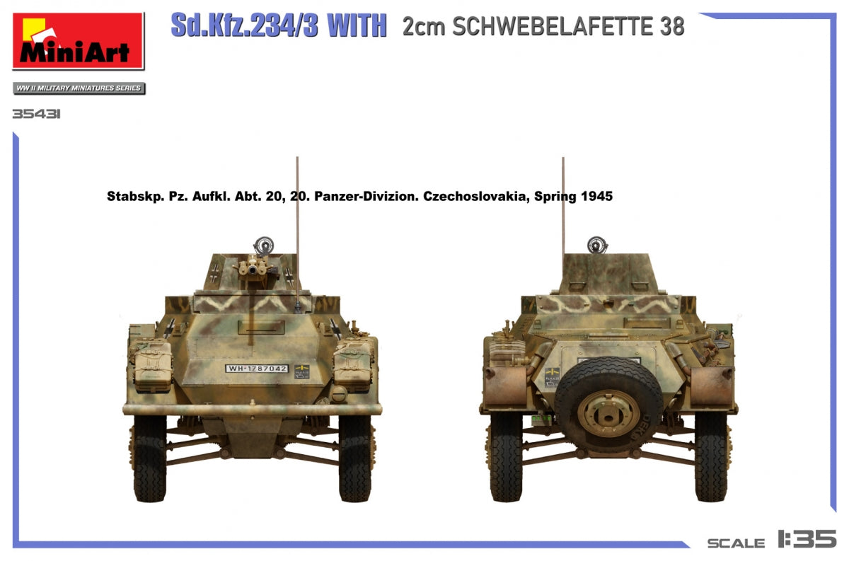 MiniArt 35431 Sd.Kfz.234/3 Avec 2cm Schwebelafette 38 1/35 – image 13