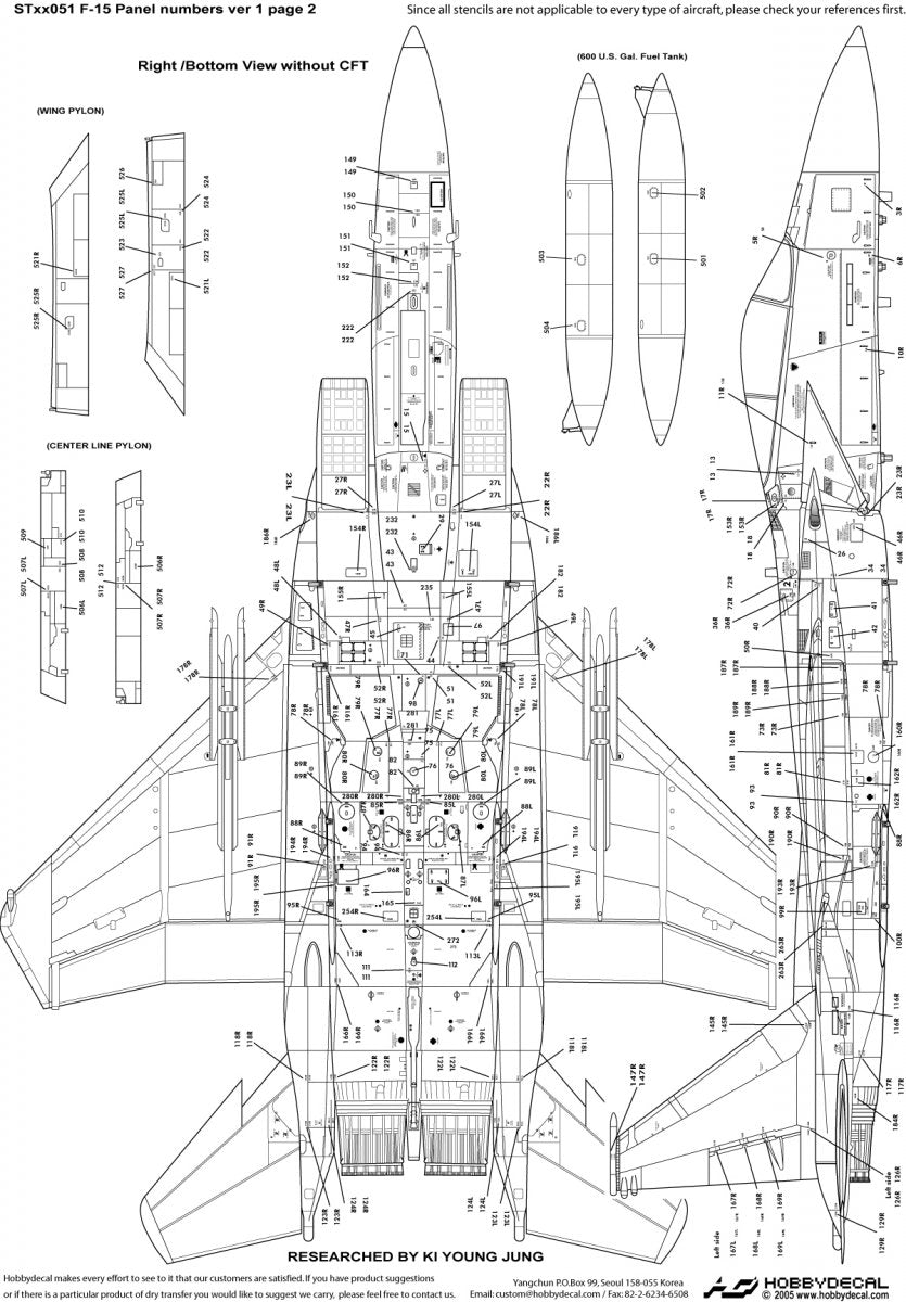 HobbyDecal ST32051V1 F-15 Panel numbers ver 1 1/32 – Bild 3