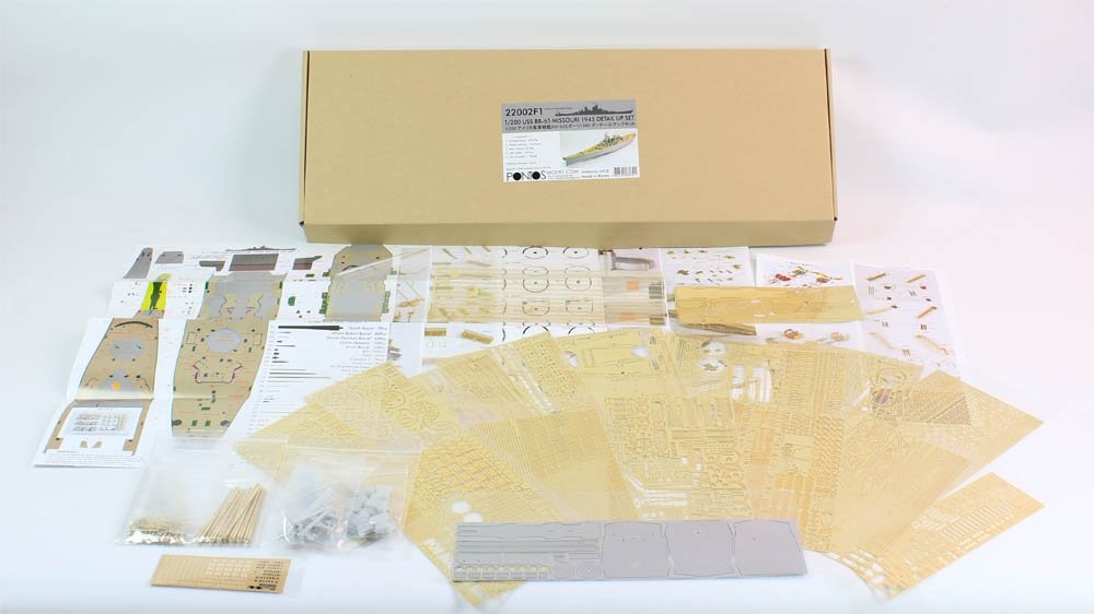 Pontos 22002F1 USS BB-63 Missouri 1945 Detail Up Set (Without wooden deck) 1/200 – Bild 2