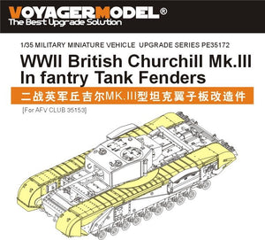 Garde-boues pour char d&amp;#39;infanterie britannique Churchill Mk.III de la Seconde Guerre mondiale, modèle Voyager PE35172, pour AFV CLUB 35153, échelle 1/35