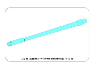 Aber 72L-45 Lufa 100 mm D-10T do T-54/55 / Russian 100 mm D-10T tank barrel for T-54/55 1/72 – Bild 4