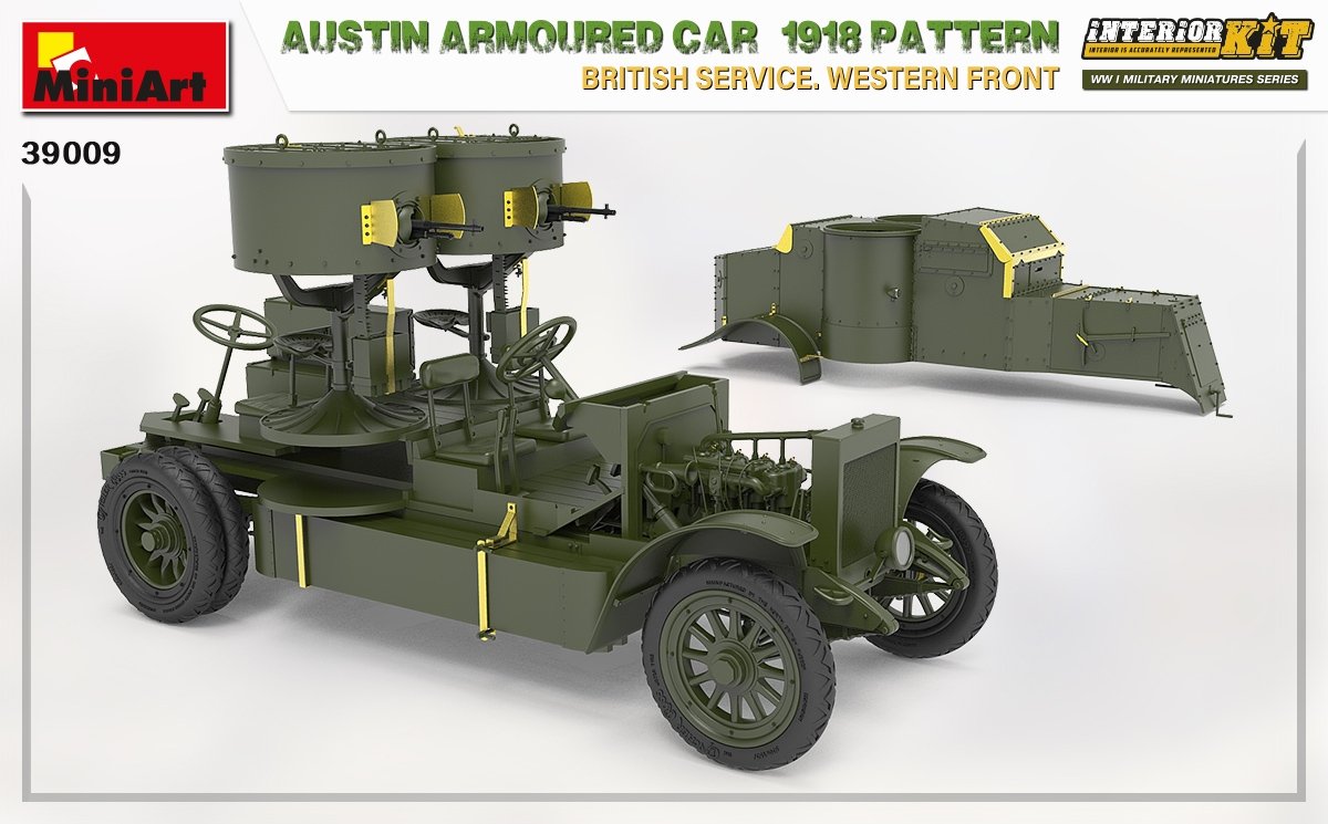 Miniart 39009 AUSTIN ARMOURED CAR 1918 PATTERN. BRITISH SERVICE. WESTERN FRONT. INTERIOR KIT 1/35 – Bild 8