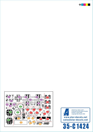 Star Decals 35-C1424 War in Ukraine 25 Ukrainian T-72B3 obr 2016 in 2022-24 1/35 – zdjęcie 2