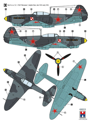 Hobby 2000 48033 Yak-1b 1. PLM Warszawa 1944-45 ( ACADEMY + CARTOGRAF + MASKI ) 1/48 – imagen 3