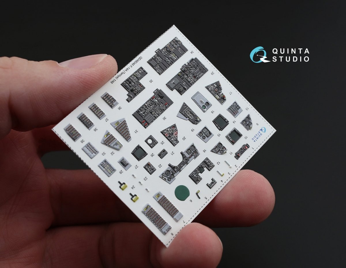 Quinta Studio QD48048 F-14A 3D-Printed &amp;amp; coloured Interior on decal paper (for Tamiya kit) 1/48 – imagen 2