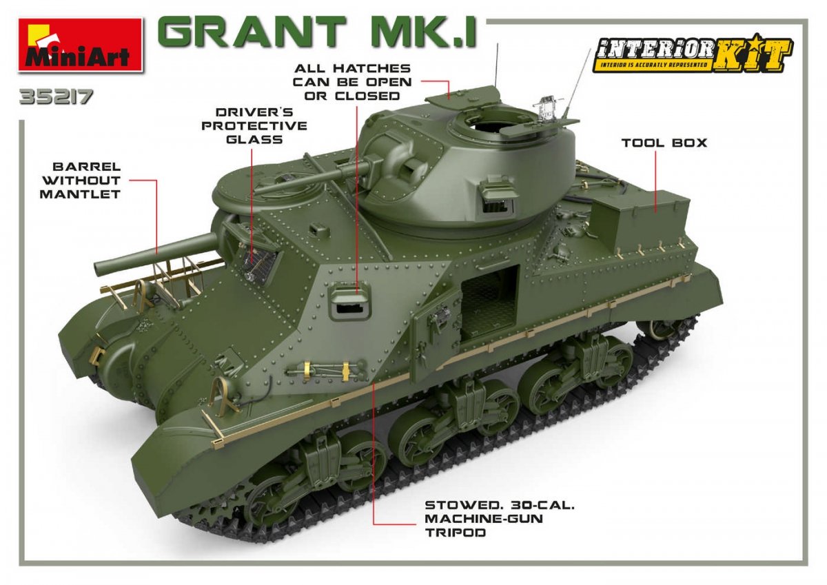 MiniArt 35217 Grant Mk.I w/interior 1/35 – immagine 15