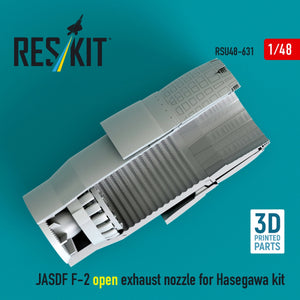 RESKIT RSU48-0631 JASDF F-2 open exhaust nozzle for Hasegawa kit (3D Printed) 1/48