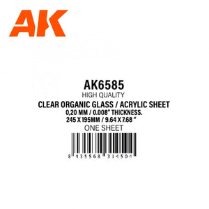 AK Interactive AK6585 0,20 MM // 0.008” THICKNESS – 245 X 195MM // 9.64 X 7.68” – CLEAR ORGANIC GLASS / ACRYLIC SHEET – Bild 3