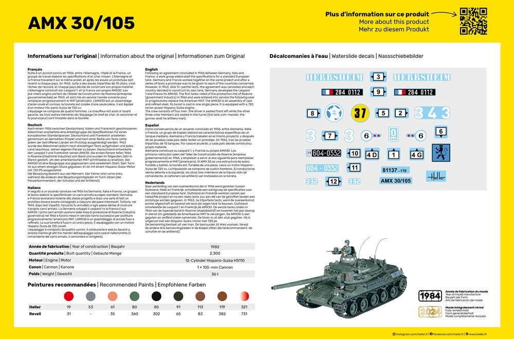 Heller 57137 Starter Kit - AMX 30/105 1/35 – imagen 4