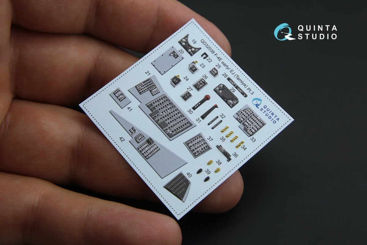 Quinta Studio QD32038 F-4E early/F-4EJ 3D-Printed &amp;amp; coloured Interior on decal paper (for Tamiya kit) 1/32 – imagen 3