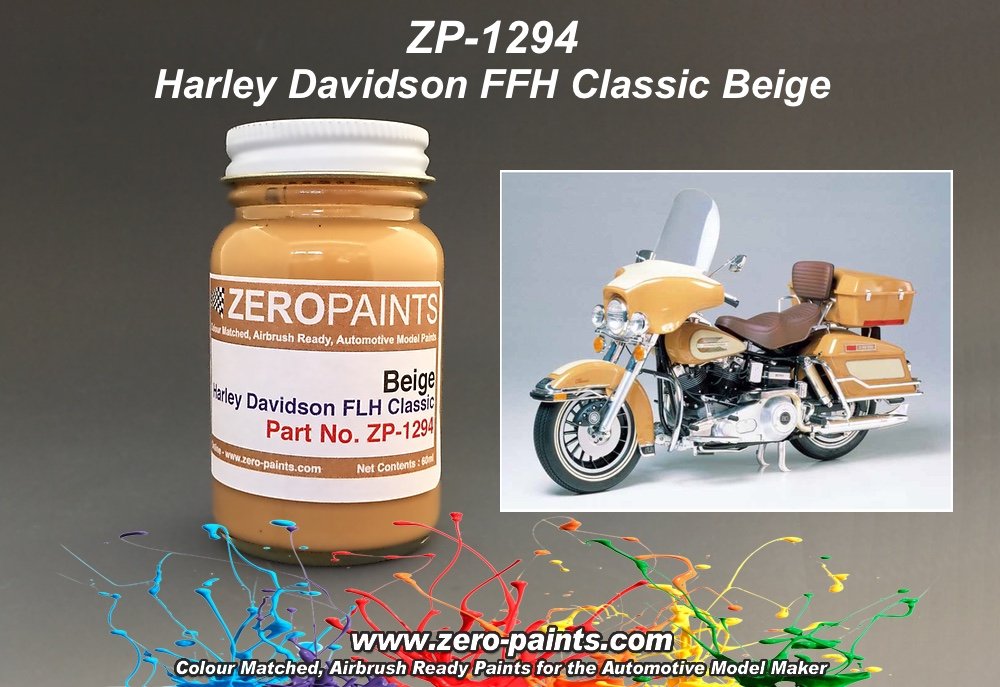Peinture Zero Paints ZP-1294 Beige - Harley Davidson FLH Classic - 60 ml