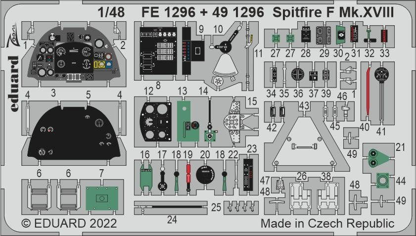 Eduard BIG49348 Spitfire F Mk. XVIII AIRFIX 1/48 – Bild 2