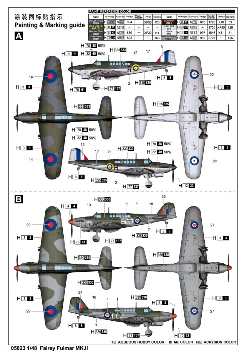 Trumpeter 05823 Fairey Fulmar Mk.II 1/48 – imagen 3