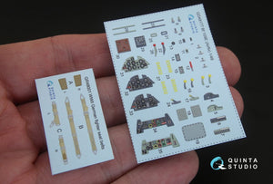 Intérieur imprimé en 3D et coloré sur papier décalcomanie Quinta Studio QD48177 Bf 109E (pour maquette Airfix) au 1/48 – image 9