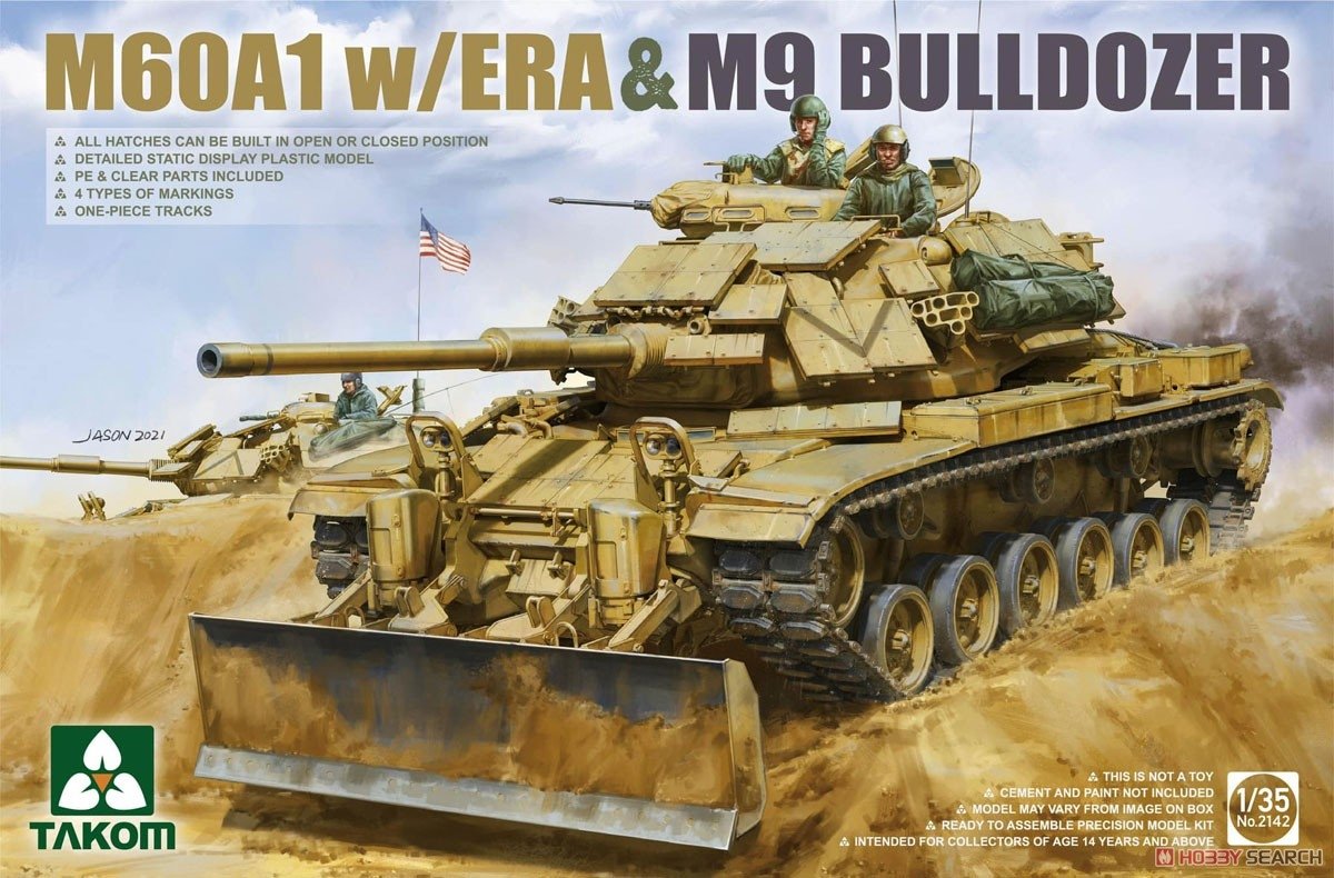 Takom 2142 M60A1 w/ERA & M9 Bulldozer 1/35