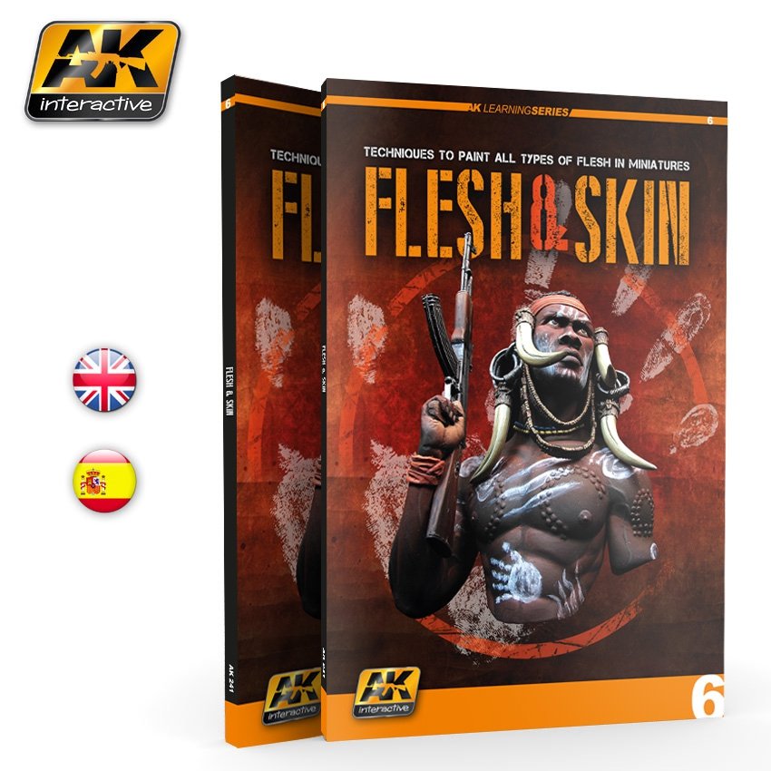 AK Interactive AK241 FLESH & SKIN: Techniques to paint all types of flesh in miniatures