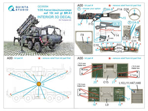 Quinta Studio QD35094 Patriot Abschussrampe auf 15t mil gl BR A1 3D-Printed &amp;amp; colored Interior on decal paper (Trumpeter) 1/35 – image 14