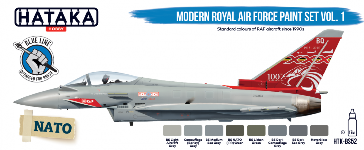 Hataka HTK-BS52 BLUE LINE – Modern Royal Air Force paint set vol. 1 8x17ml – imagen 2