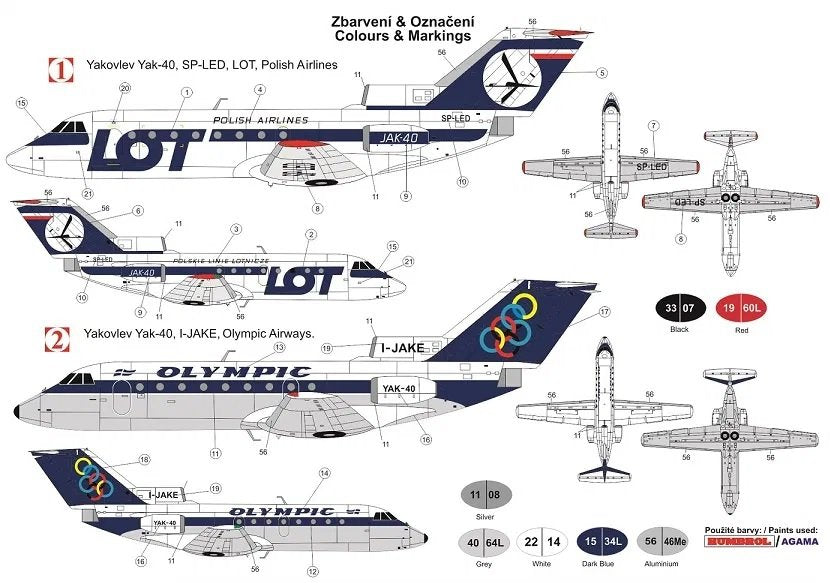 AZ Model AZ14422 Jak-40 LOT/Olympic 1/144 – immagine 2