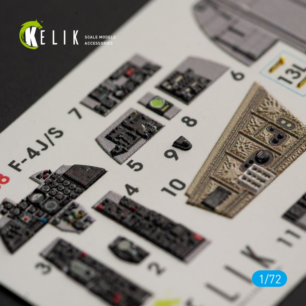 Décalcomanies 3D intérieures KELIK K72038 F-4J/S « PHANTOM II » pour maquette Hasegawa au 1/72 – image 4