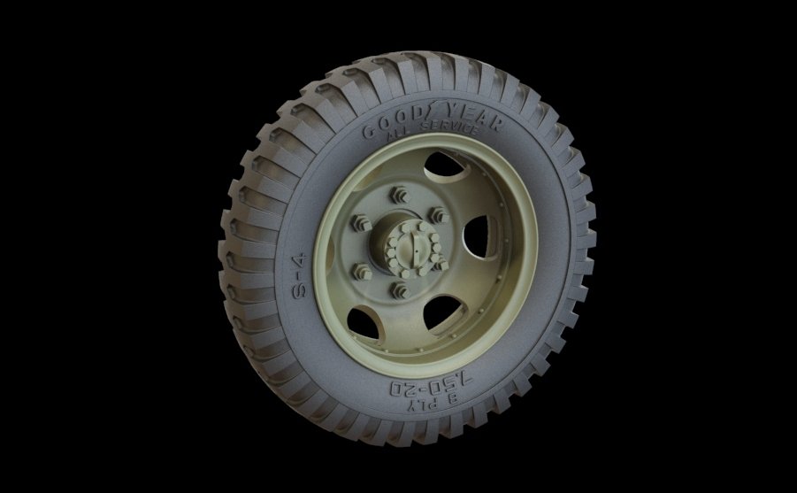 Panzer Art RE35-314 GMC road wheels set (Goodyear) 1/35 – imagen 2