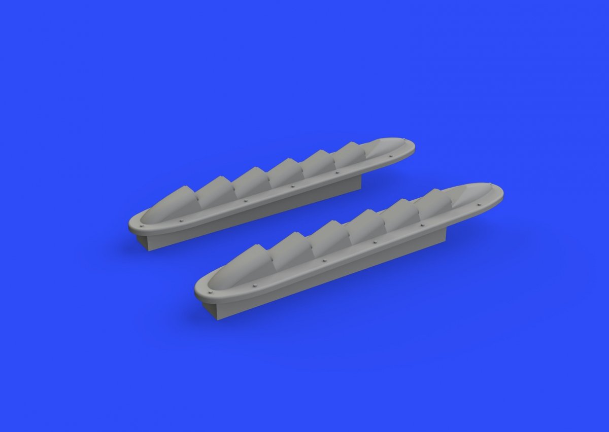 Eduard 648315 Typhoon Mk. I exhaust stacks w/ fairing EDUARD, HASEGAWA 1/48 – imagen 2
