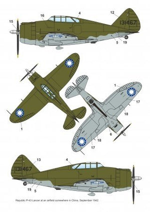 Dora Wings 48032 Republic P-43A-1 Lancer In China Skies 1/48 – imagen 5