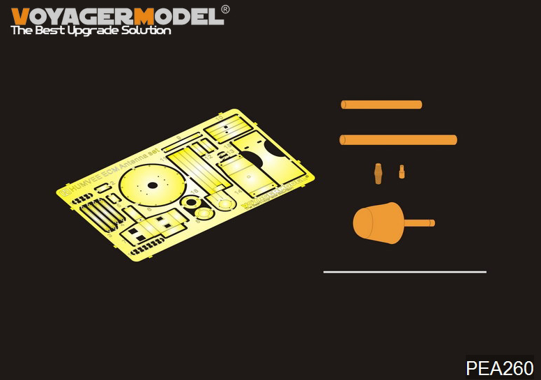Ensemble d'antennes ECM Voyager modèle PEA260 pour Humvee américain moderne, type 2 (mât télescopique) (GP) 1/35