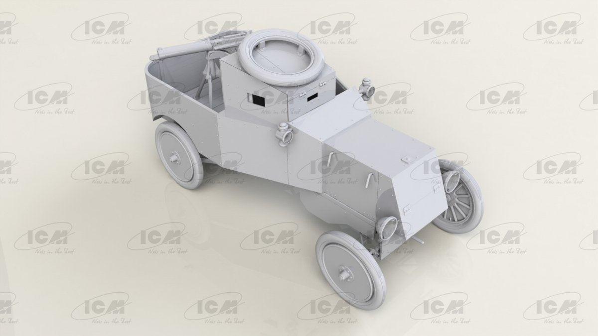 ICM 35670 Model T RNAS Armoured Car with WWI British Tank Crew 1/35 – immagine 8