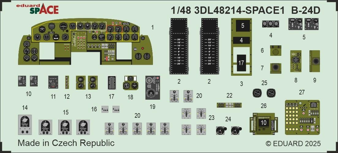 Eduard 3DL48214 B-24D SPACE Hobby Boss 1/48 – zdjęcie 2