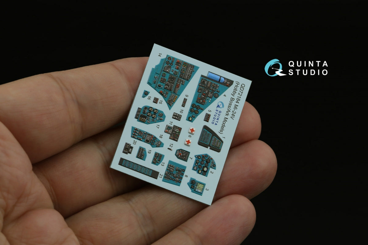 Quinta Studio QD+72184 Mi-24V 3D-Printed &amp;amp; coloured Interior on decal paper (Hobby Boss/ARK Models) (with 3D-printed resin parts) 1/72 – Bild 4