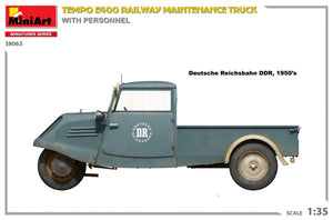 Camion d&amp;#39;entretien ferroviaire MiniArt 38063 Tempo E400 avec personnel 1/35 – image 4